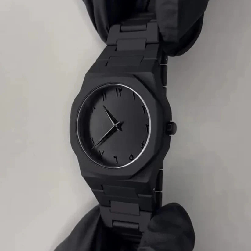 Black Aura Prestige Watch – Arabic Classic Design