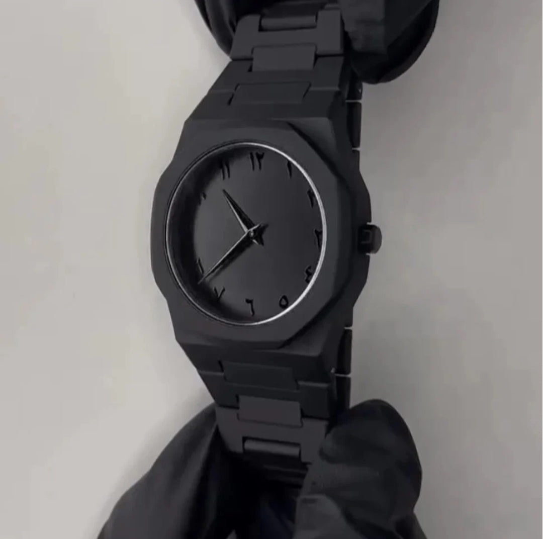 Black Aura Quartz Analog Watch for Men & Boys – Stylish & Elegant Timepiece - Light Weight 🔥
