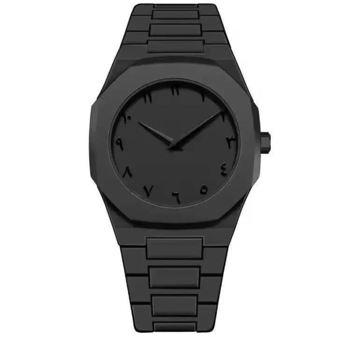Black Aura Quartz Analog Watch for Men & Boys – Stylish & Elegant Timepiece - Light Weight 🔥