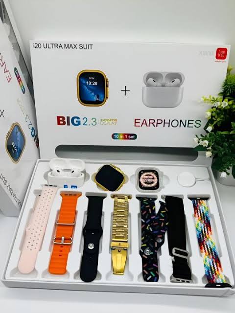 I20 Pro Max Suit Smart Watch, 49mm Protective case, Included Airpods Pro⌚